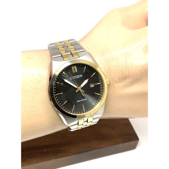 Citizen Mens Watch BM7334-58E Eco Drive Black Dial Two Tone Stainless Steel 40mm - Picture 12 of 15